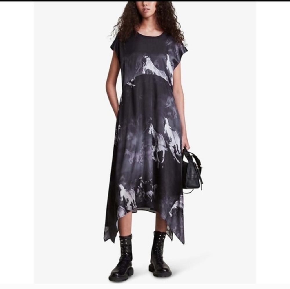All Saints Gianna Epoto Silk Blend Dress